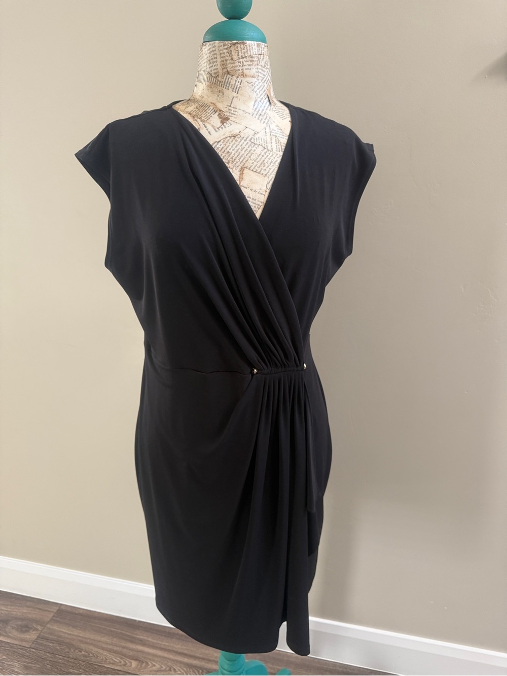 Michael Kors Classic Black Wrap-Style Women’s Dress